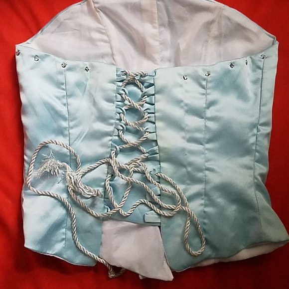 Vintage 2000s Y2K prom dress ice blue - Picture 4 of 8